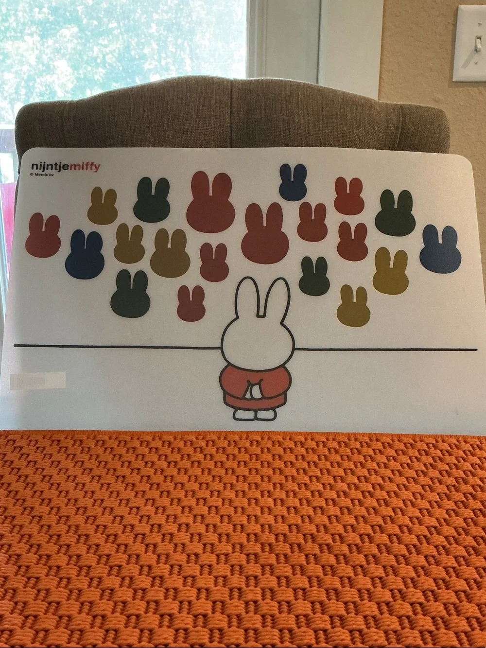 Nijntje x Miffy White Placemat with Multicolor Miffy Silhouettes
